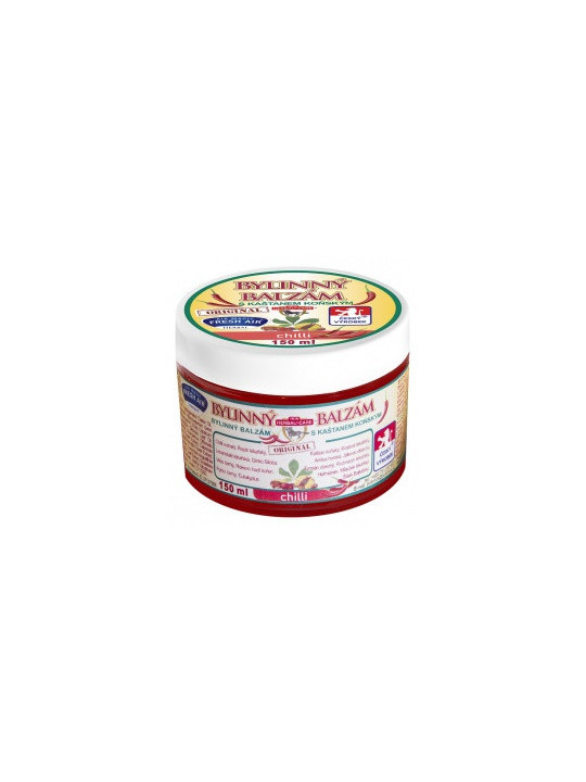 Bylinný balzám s kaštanom koňským 150 ml s chilli