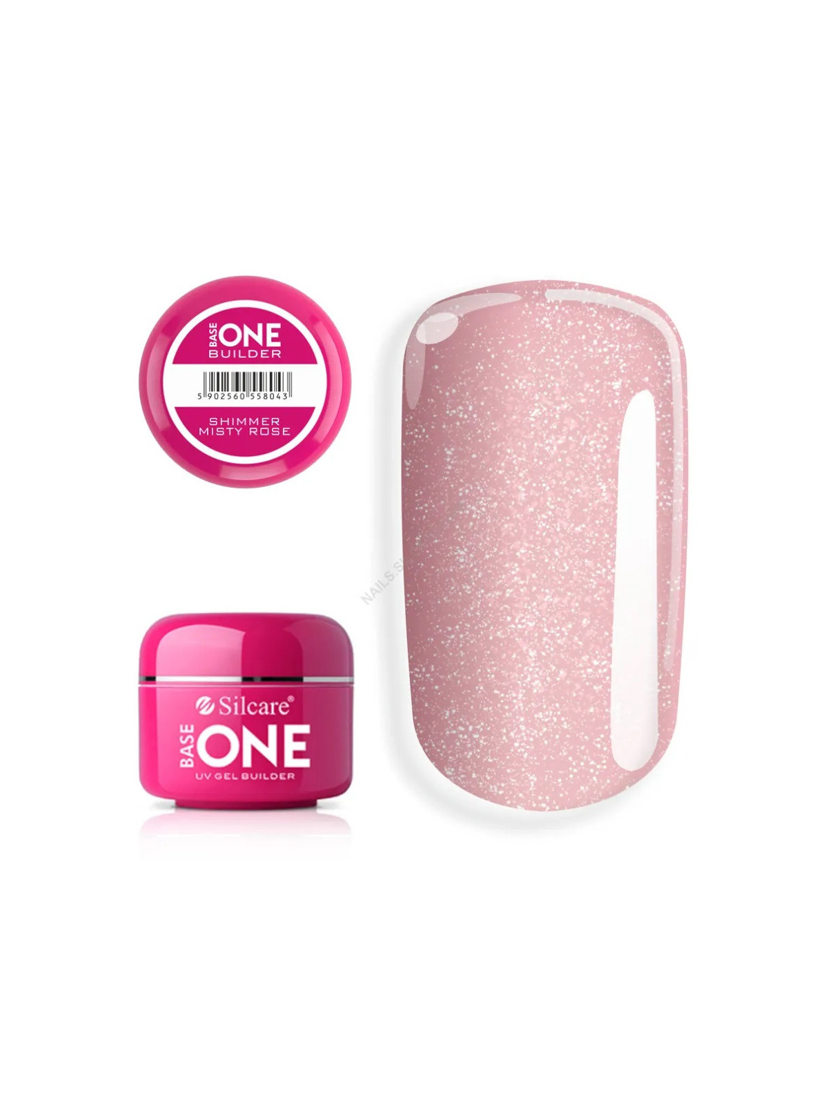 Gél na nechty - shimmer - misty rose- 50g