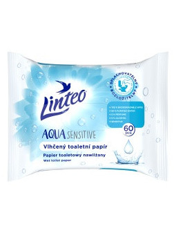 Vlhké útierky - wc - linteo aqua sensitive - 60ks