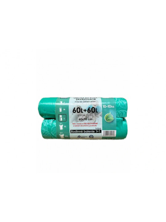 LUMAX EKO vrecká do koša s ušami 60 l 1+1