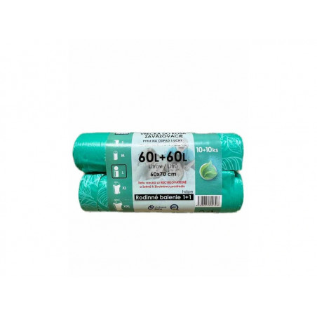 LUMAX EKO vrecká do koša s ušami 60 l 1+1