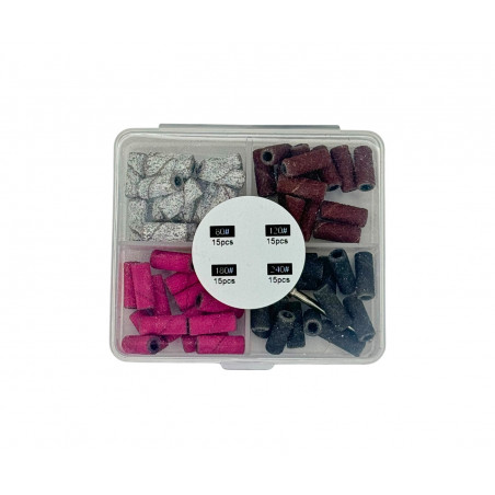 Kotúčiky mini do brúsky pieskové - 60pcs
