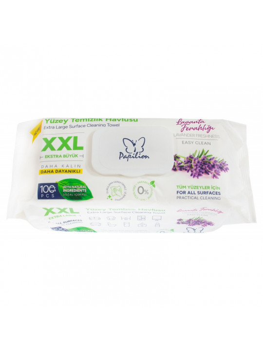 Viacúčelové čistiace útierky XXL levandula 100ks