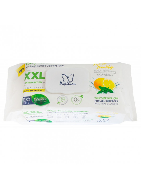 Viacúčelové čistiace útierky XXL lemon 100ks