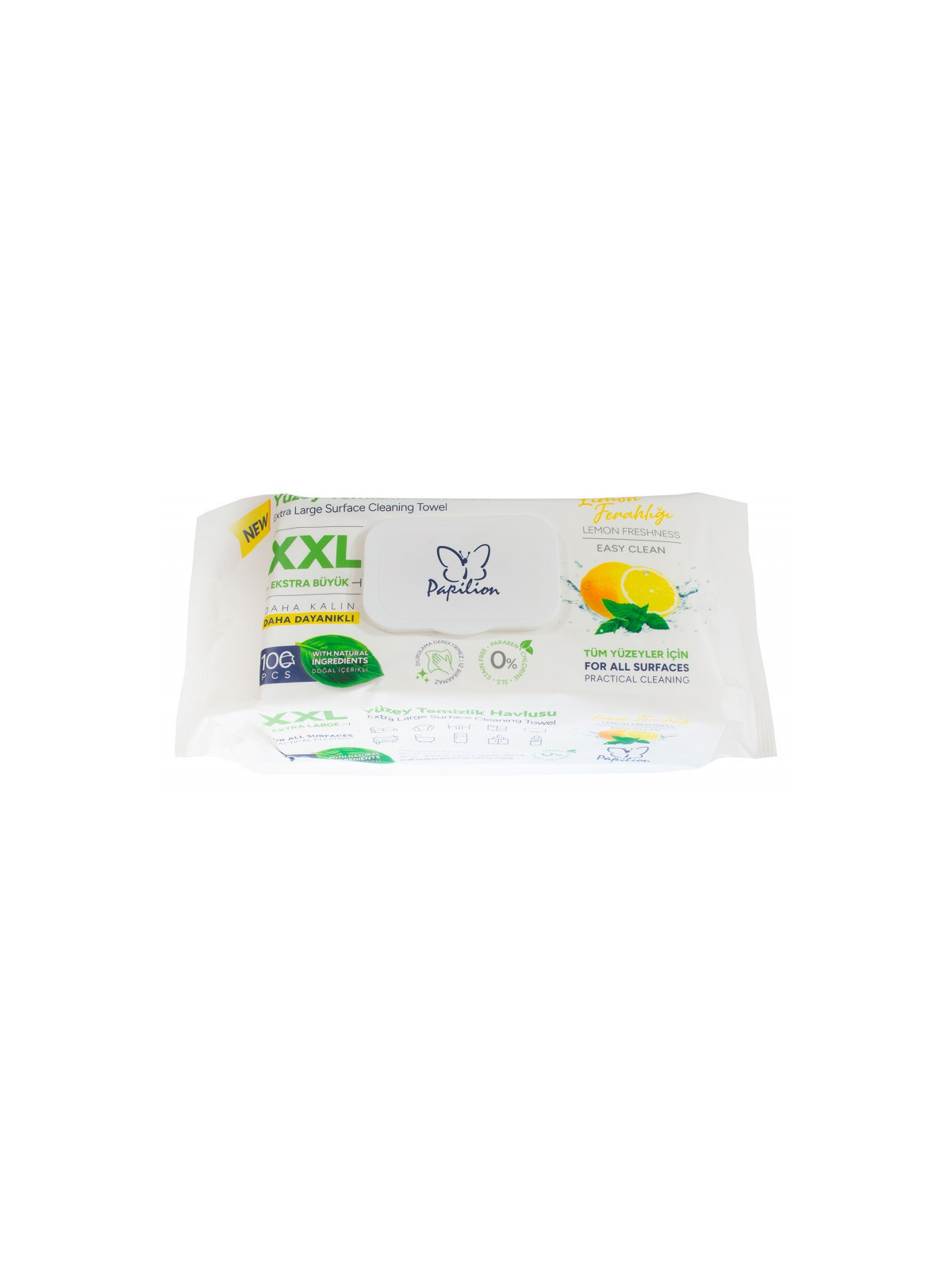 Viacúčelové čistiace útierky XXL lemon 100ks