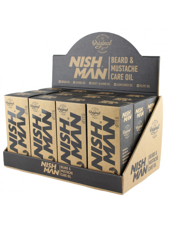 NISH MAN BEARD & MOUSTACHE CARE OIL 75ML