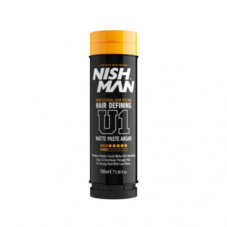 NISH MAN HAIR DEFINING U1 MATTE PASTE ARGAN 100ML