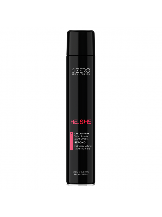 6.ZERO HE.SHE – VOLUMEN-HAARSPRAY MIT STARKEM HALT UND FEUCHTIGKEITSSCHUTZ
