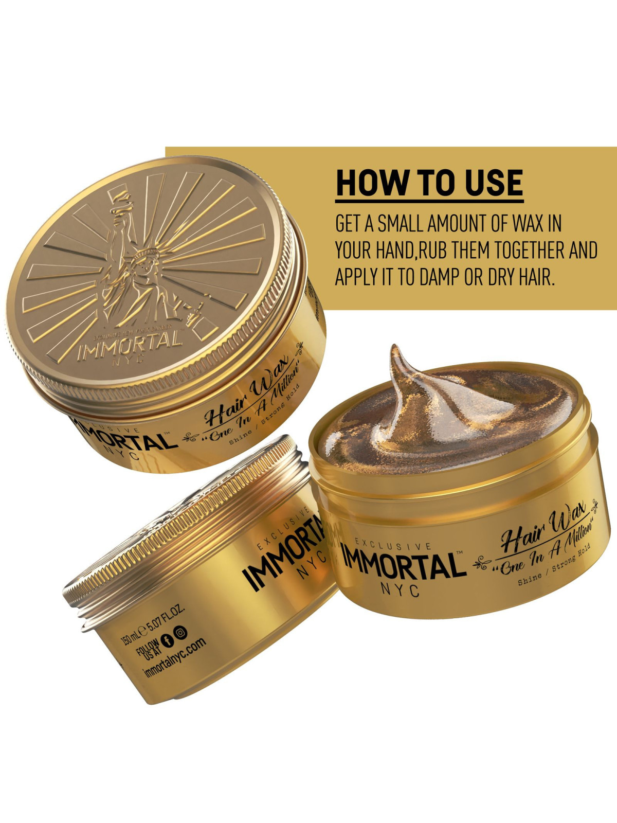 IMMORTAL NYC – Hair Wax One in a Million 150 ml