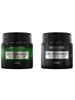 CBD & Pflanzenkeratin Haarstyling-Gele 500 ml