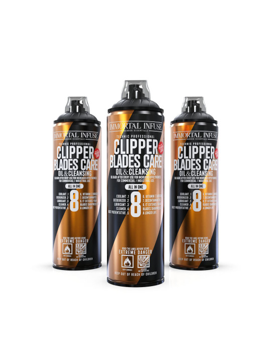Clipper Blades Care – Öl & Reinigung 8 in 1 IMMORTAL INFUSE