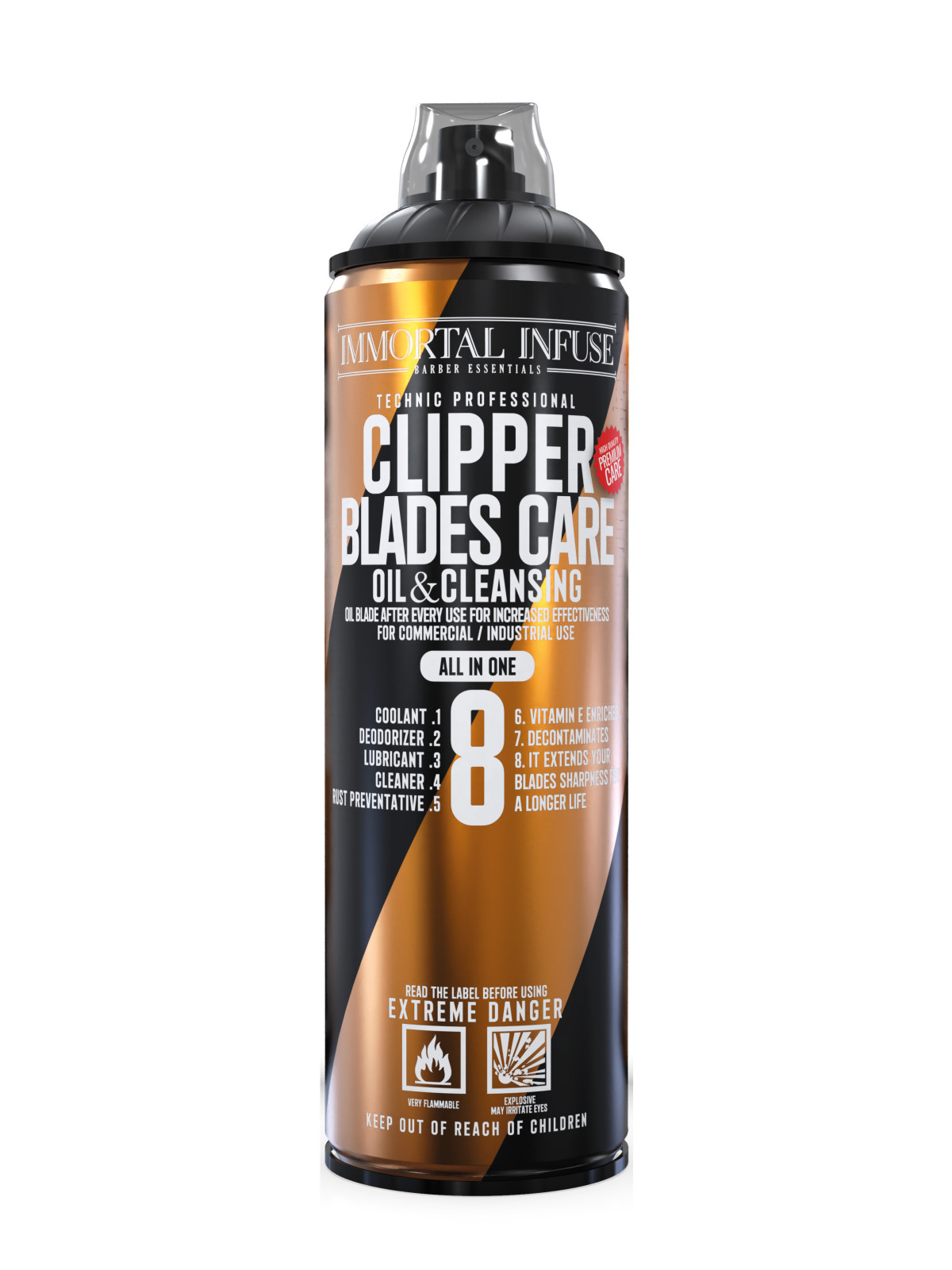 Clipper Blades Care – Öl & Reinigung 8 in 1 IMMORTAL INFUSE