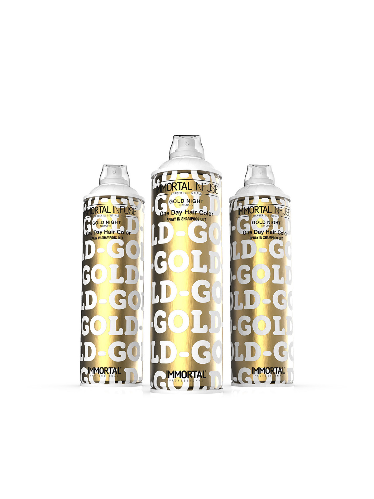 One Day Hair Color Spray – Gold, Silver, Pink, Green, Light Blue (200 ml) Immortal Infuse