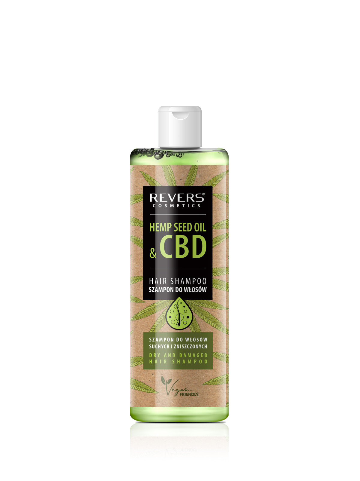 Haar-Shampoo 400 ml Feuchtigkeitsspendend und stärkend  Hemp Seed Oil CBD