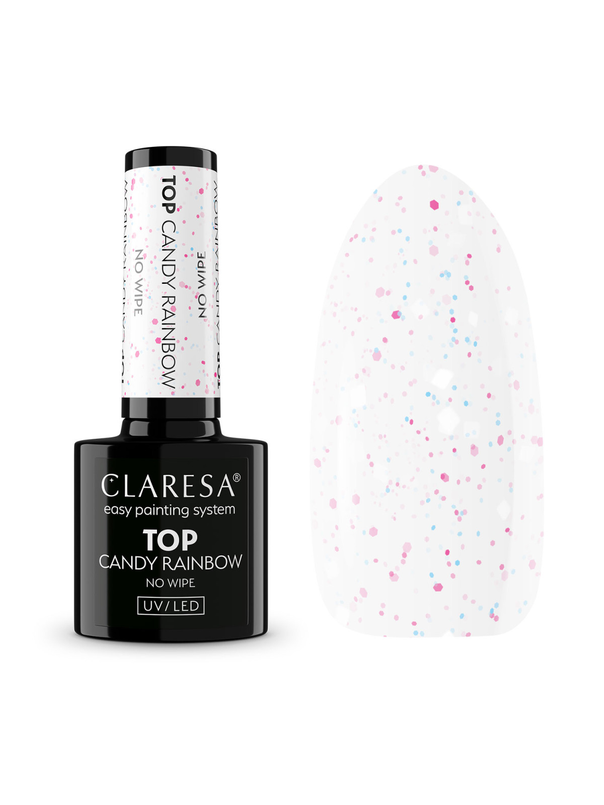 TOP NO WIPE EFFECT TOP COAT – CANDY RAINBOW / SWEET CRUSH