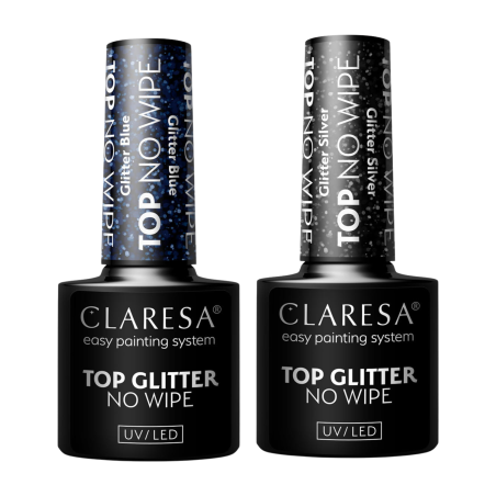 CLARESA TOP GLITTER BLUE / TOP GLITTER SILVER