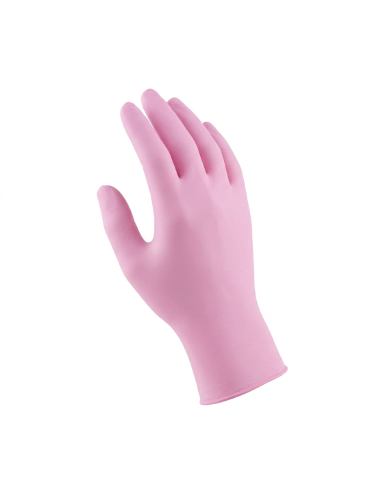 Ro.ial Puderfreie Nitrilhandschuhe Rosa, 100 Stk.