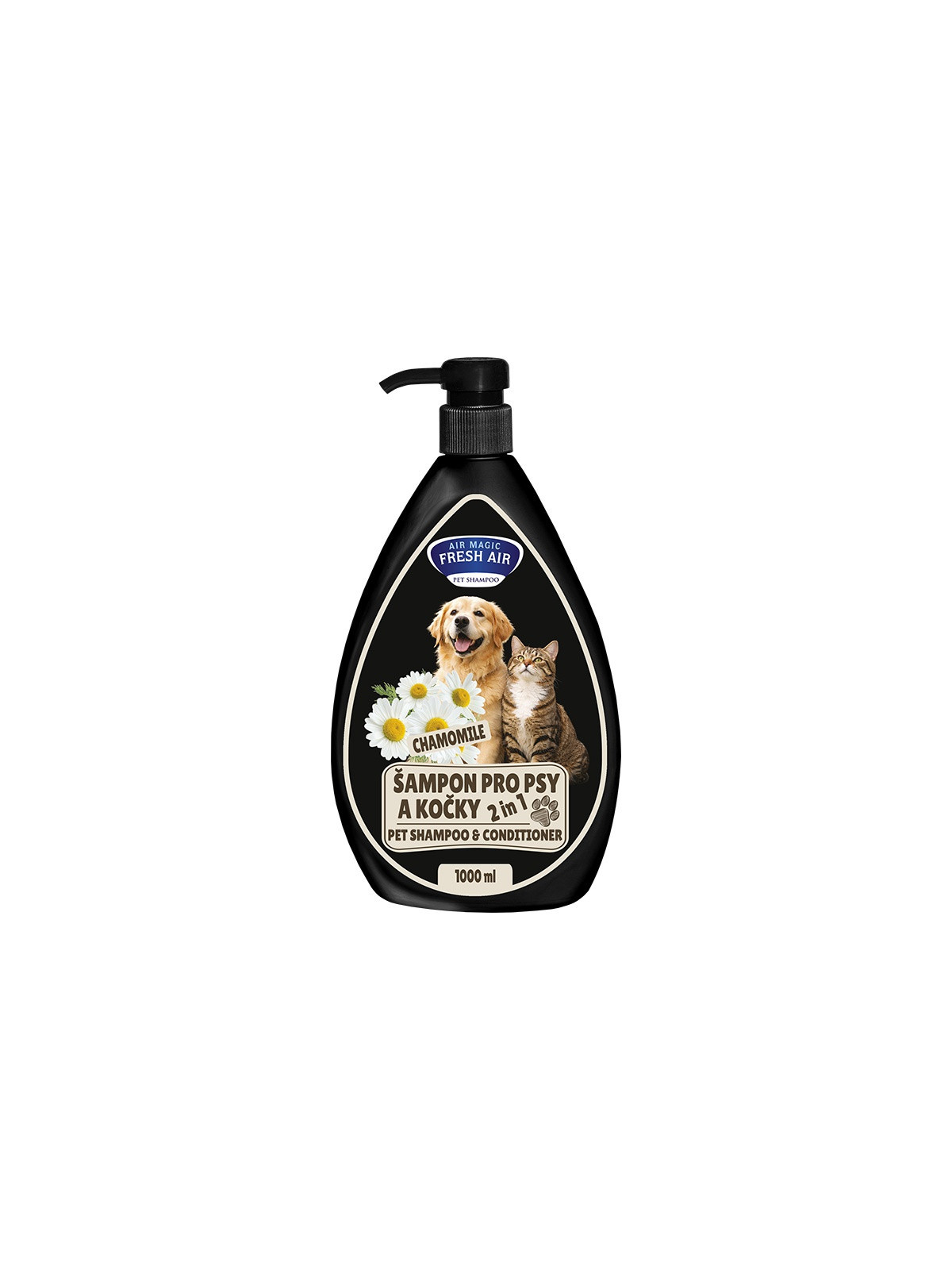 2-in-1 Shampoo und Spülung mit Grüntee-Duft, für Hunde und Katzen, 1000 ml