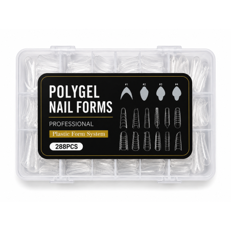 Doppelte Schablonen für Polygel und Acryl – 288 Stück