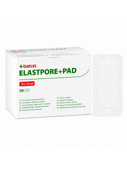 BATIST ELASTPORE+PAD Steriler Wundverband mit Wundkissen | 15 × 10 cm