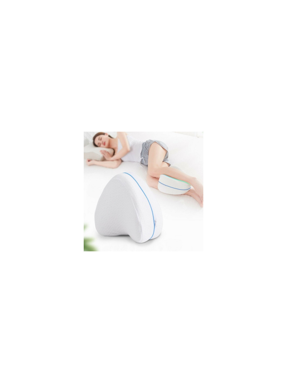 Orthopädisches Beinkissen für Knie und Beine mit Memory-Effekt | 25,5 × 22,5 × 13 cm