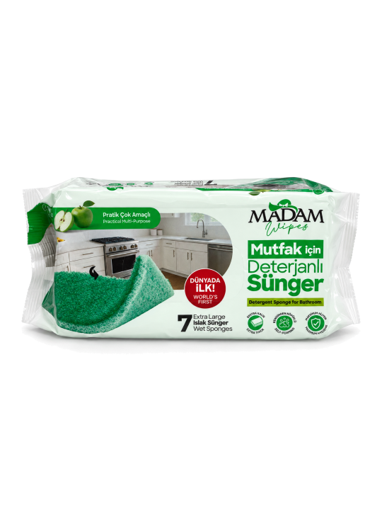 MADAM Wipes Reinigungsschwämme mit Reinigungsmittel für die Küche 7 Stück