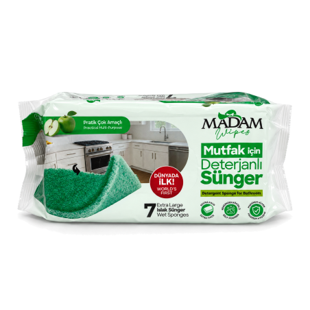 MADAM Wipes Reinigungsschwämme mit Reinigungsmittel für die Küche 7 Stück