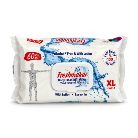 Freshmaker XL Feuchttücher zur Körperreinigung 60 Stück