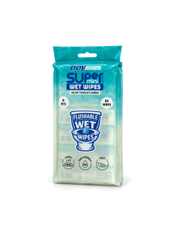 Doyfresh Super Mini Flushable Wet Wipes feuchtes Toilettenpapier 8 × 8 Stück