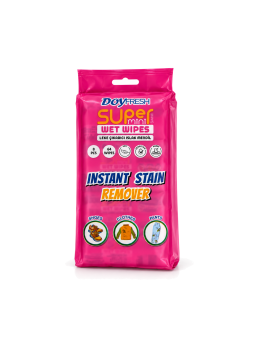 Doyfresh Super Mini Instant Stain Remover feuchte Fleckenentferner-Tücher 8 × 8 Stück