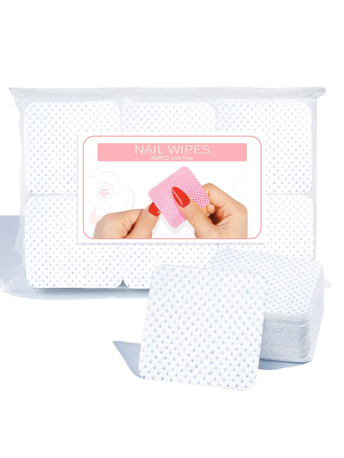 Zellstofftupfer für Nägel 5 × 4,5 cm — ca. 300 Stück