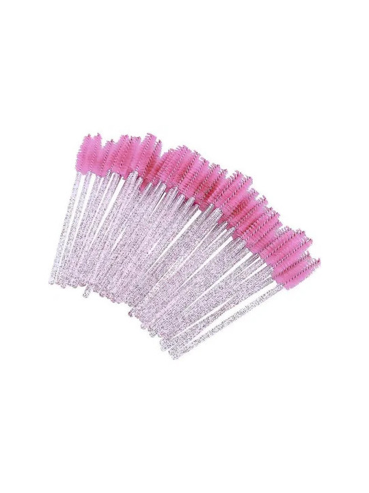 Wimpernbürstchen – Pink Glitzer, 50 Stk. | JagaShop