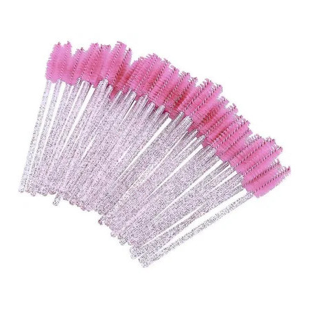 Wimpernbürstchen – Pink Glitzer, 50 Stk. | JagaShop