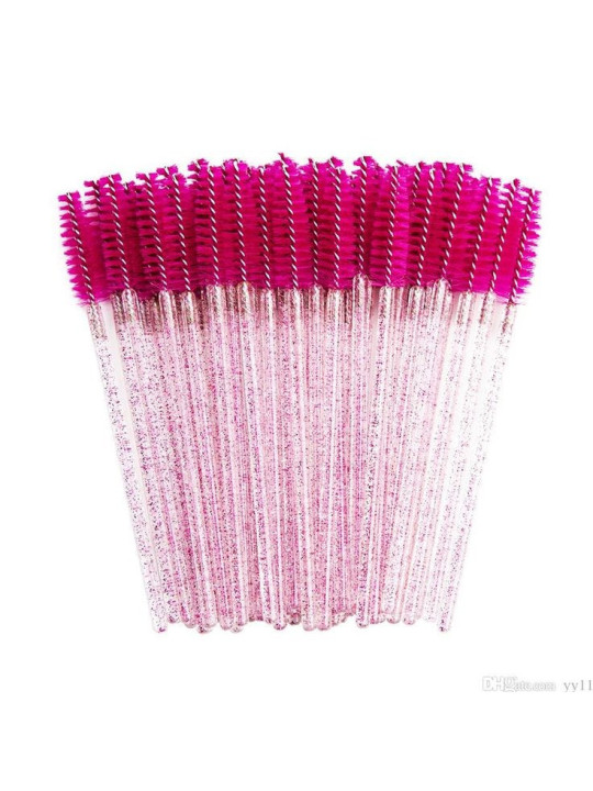 Wimpernbürstchen – Pink Glitzer, 50 Stk. | JagaShop