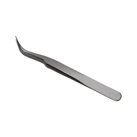 Pinzette für Büschelwimpern – gebogen schmal | JagaShop