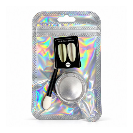 Chrom-Pigmentpuder für Nägel Moon Light Powder 2 g mit Applikator