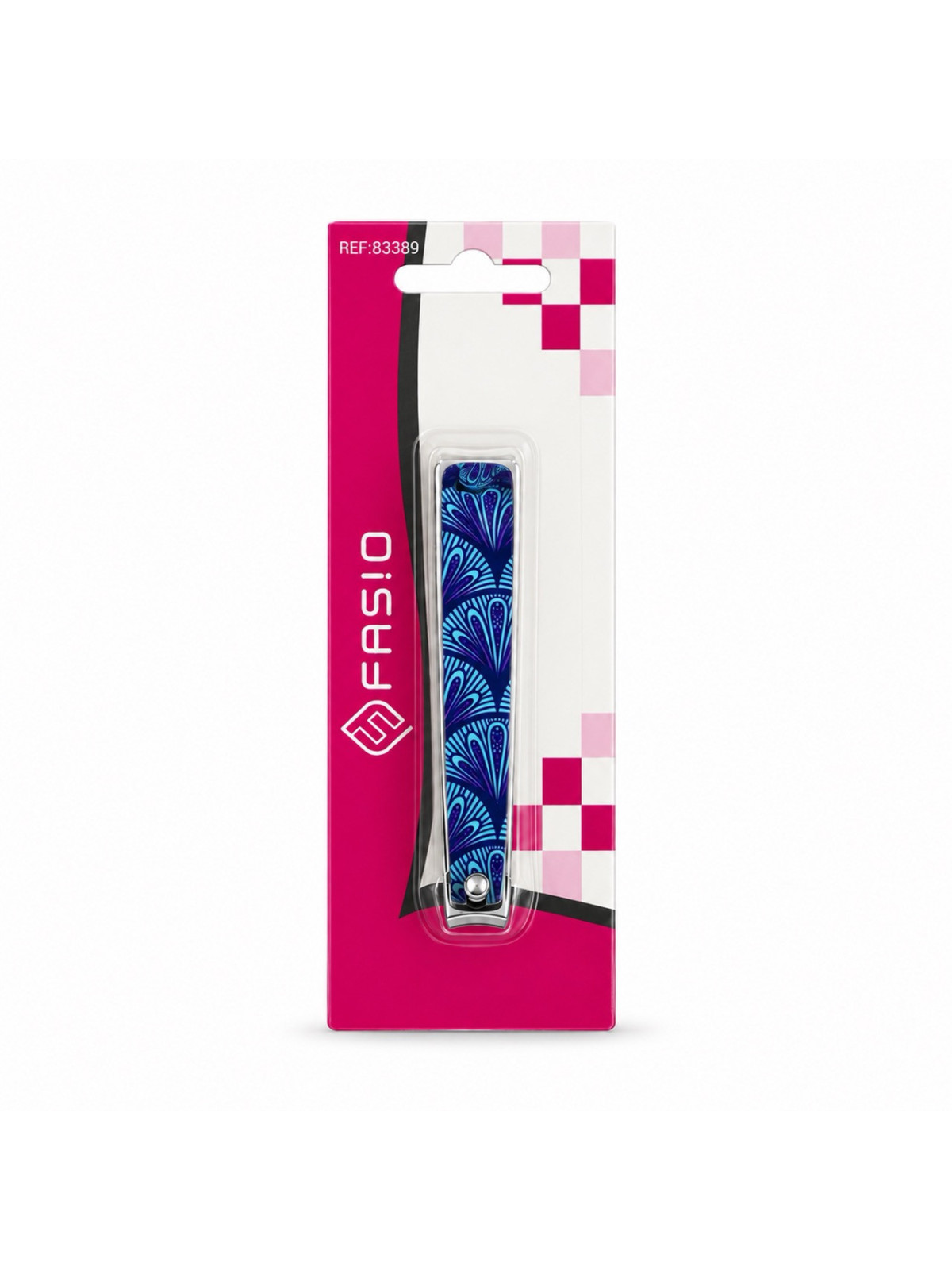 FASIO Nagelknipser 8 cm – blaues Muster