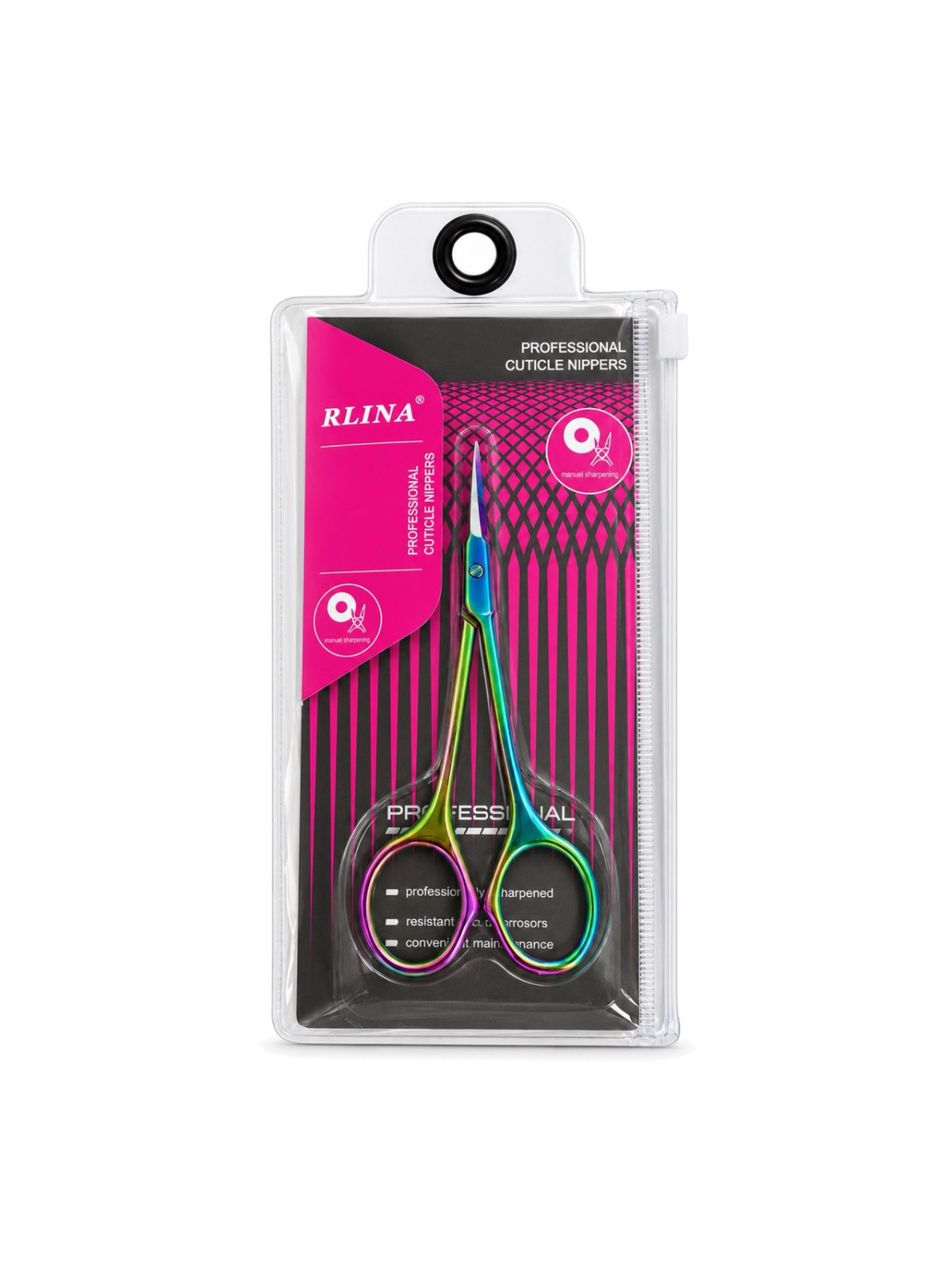 RLINA Professional Cuticle Scissors – Rainbow