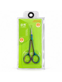 Professional cuticle scissors YI JIAN Pro Level – dúhová úprava, zahnuté ostrie