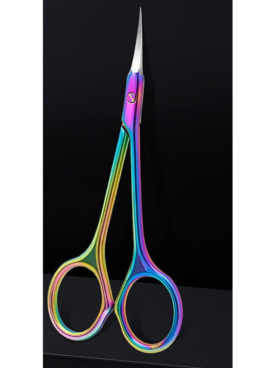 Professionelle Nagelhautschere Personal care + – Regenbogen-Finish, gebogene Schneide